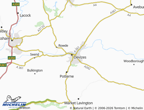 MICHELIN Devizes map - ViaMichelin