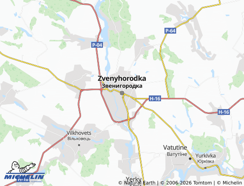 MICHELIN Zvenyhorodka map - ViaMichelin