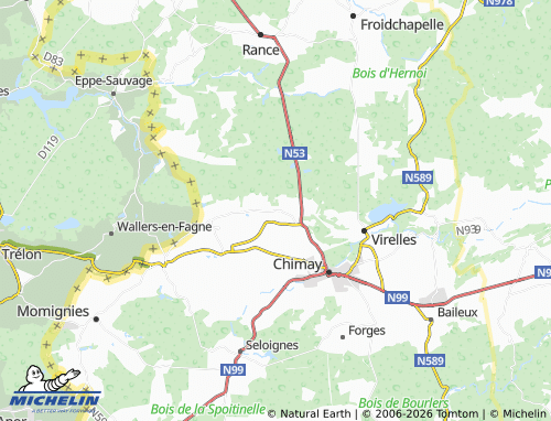 MICHELIN-Landkarte Robechies - ViaMichelin