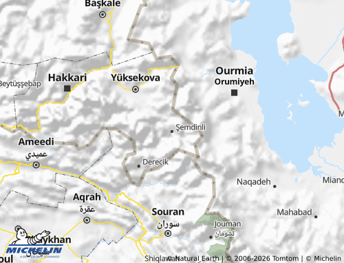 Carte MICHELIN Şemdinli - ViaMichelin