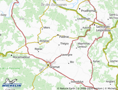 Mappa MICHELIN Thégra - ViaMichelin