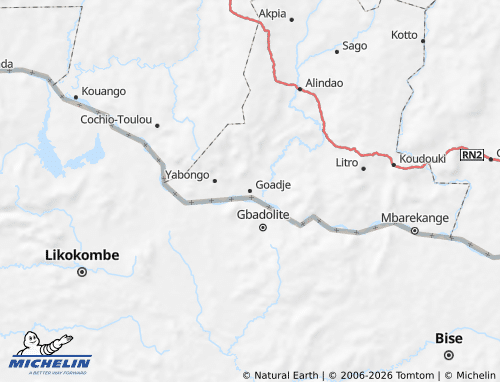 MICHELIN Zangba map - ViaMichelin
