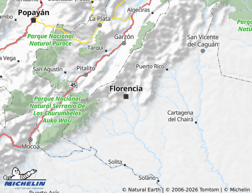 MICHELIN Caquetá map - ViaMichelin