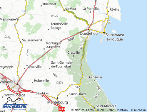 MICHELIN Crasville map - ViaMichelin