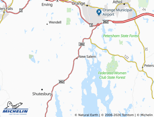 Mappa MICHELIN New Salem - ViaMichelin