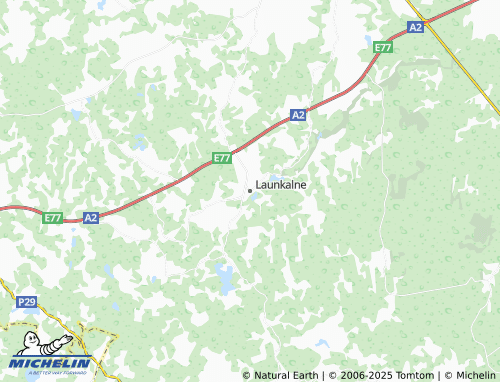 Carte MICHELIN Launkalnes pagasts - ViaMichelin