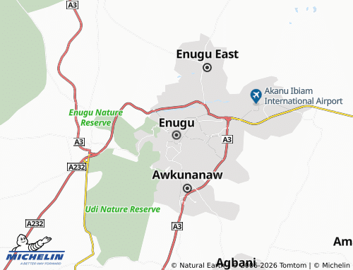 Mapa MICHELIN Enugu - ViaMichelin