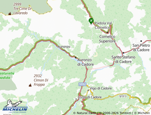 MICHELIN-Landkarte Auronzo di Cadore - ViaMichelin