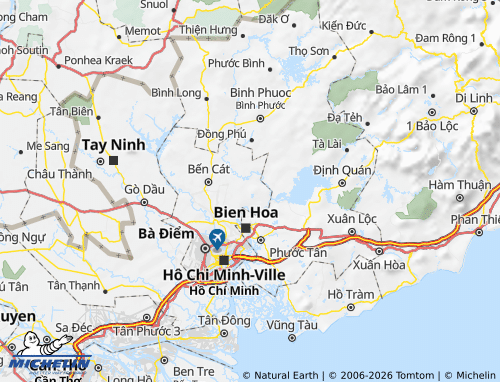 Mapa MICHELIN Bắc Tân Uyên - ViaMichelin