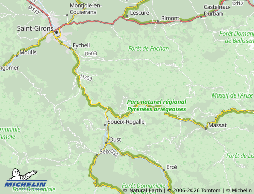 MICHELIN Boussan map - ViaMichelin