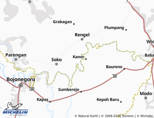 MICHELIN Karangtinoto map - ViaMichelin