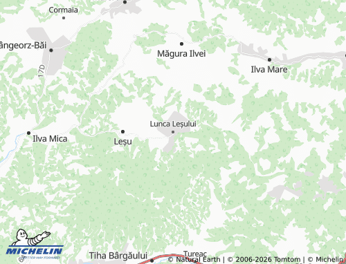 Mappa MICHELIN Lunca Leșului - ViaMichelin