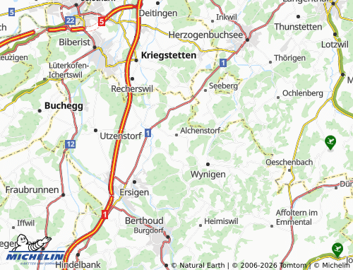 MICHELIN Alchenstorf map - ViaMichelin