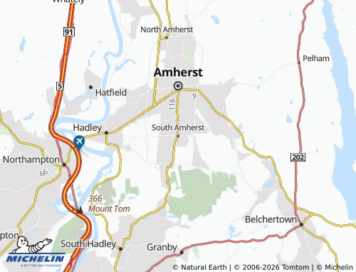 Carte MICHELIN South Amherst - ViaMichelin