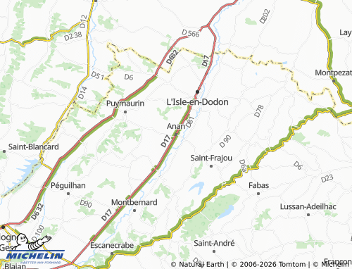 Mappa MICHELIN Anan - ViaMichelin