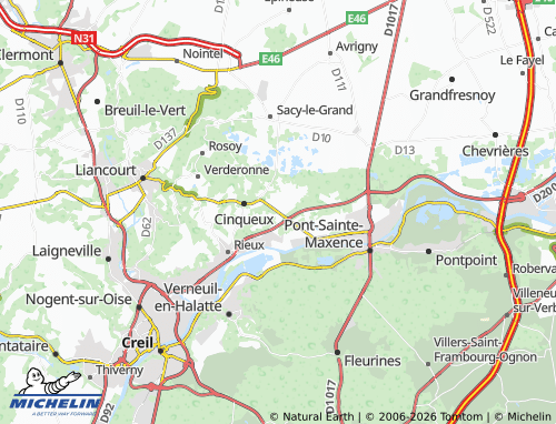 MICHELIN Monceaux map - ViaMichelin