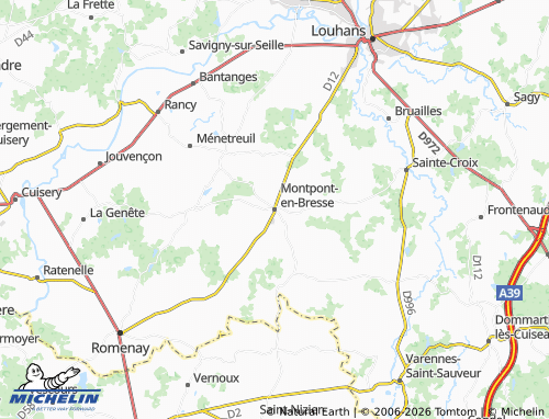 MICHELIN Montpont-en-Bresse map - ViaMichelin