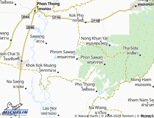 MICHELIN Phrom Sawan map - ViaMichelin