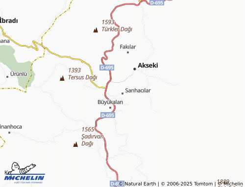 MICHELIN Sarıhacılar map - ViaMichelin