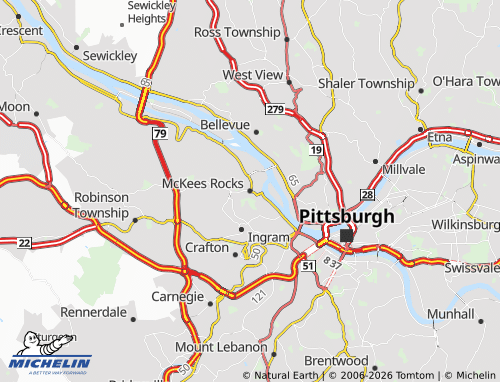MICHELIN McKees Rocks map - ViaMichelin