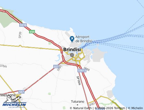 Mapa MICHELIN Brindis - ViaMichelin