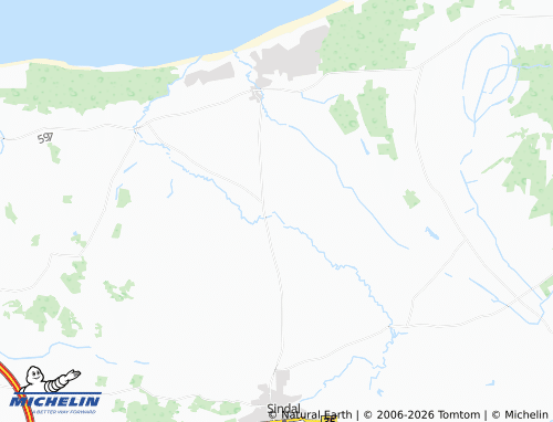 MICHELIN Bindslev map - ViaMichelin