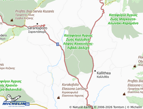 MICHELIN Gerania map - ViaMichelin