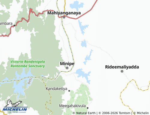 MICHELIN Dambagolla map - ViaMichelin