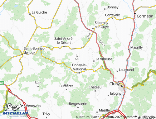 MICHELIN-Landkarte Saint-Vincent-des-Prés - ViaMichelin