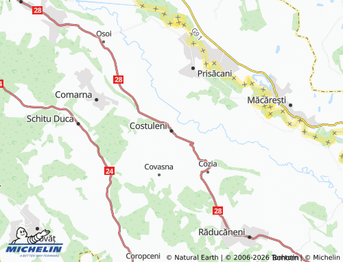 Mappa MICHELIN Costuleni - ViaMichelin