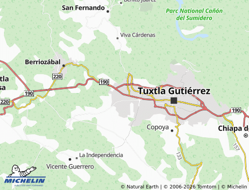 Mappa MICHELIN Villas de Misol Ha - ViaMichelin
