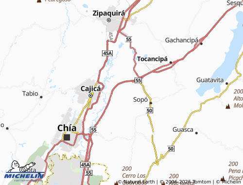 Mappa MICHELIN Agua Caliente - ViaMichelin