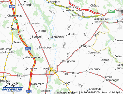 Mapa MICHELIN Saint-Seurin-de-Palenne - ViaMichelin