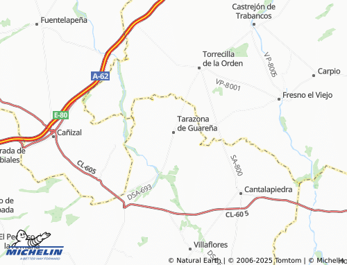 MICHELIN-Landkarte Tarazona de Guareña - ViaMichelin