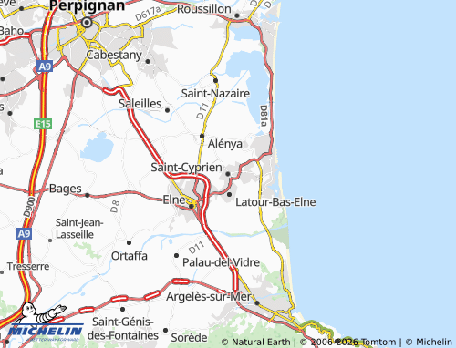 Carte MICHELIN Saint-Cyprien - ViaMichelin