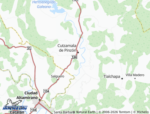 MICHELIN Divisadero map - ViaMichelin