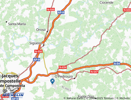 MICHELIN Budiño (Santa María) map - ViaMichelin