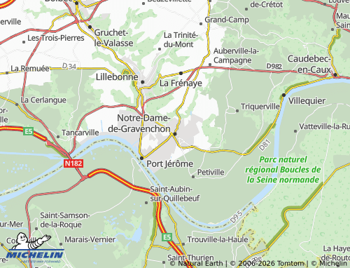 Carte MICHELIN Notre-Dame-de-Gravenchon - ViaMichelin