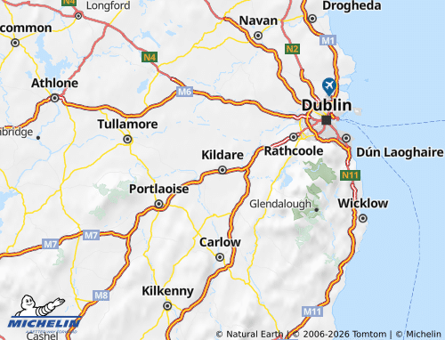Mapa MICHELIN Kildare - ViaMichelin
