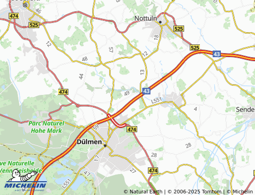MICHELIN Weddern map - ViaMichelin