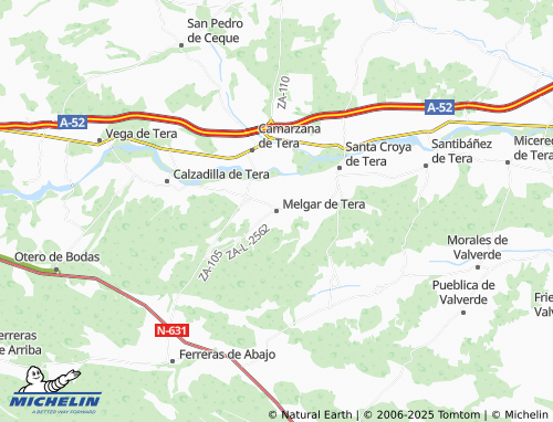 MICHELIN Melgar de Tera map - ViaMichelin