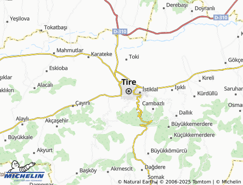 MICHELIN İbni Melek map - ViaMichelin