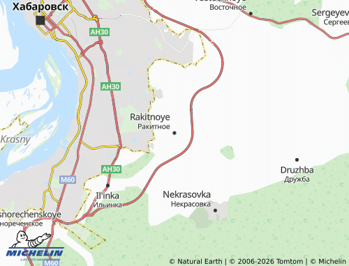 MICHELIN-Landkarte Rakitnoye - ViaMichelin
