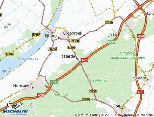 Carte MICHELIN 't Harde - ViaMichelin