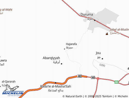MICHELIN Hajrufah map - ViaMichelin