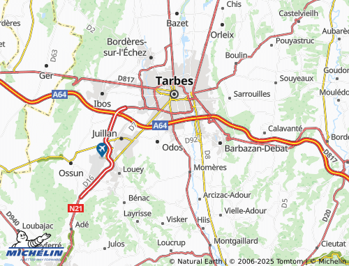 MICHELIN Laloubère map - ViaMichelin