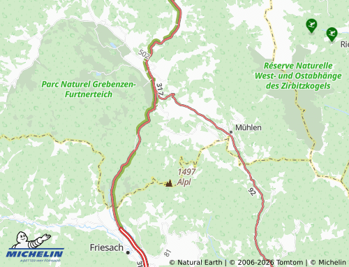 MICHELIN Sankt Veit in der Gegend map - ViaMichelin