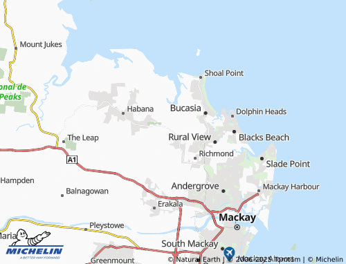 MICHELIN Nindaroo map - ViaMichelin