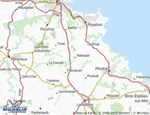 Mapa MICHELIN Pléhédel - ViaMichelin