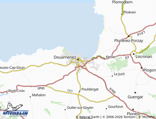 Mappa MICHELIN Douarnenez - ViaMichelin